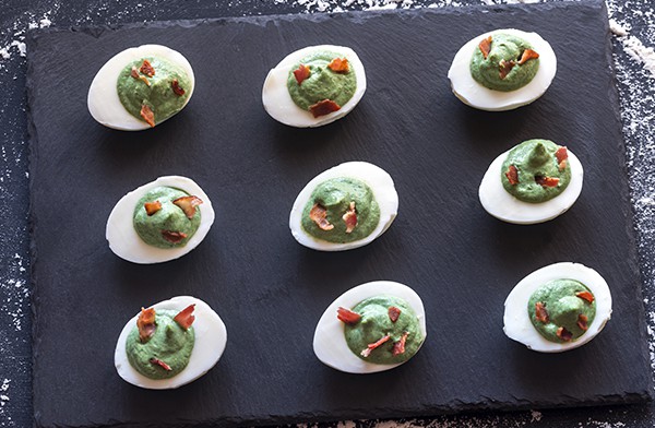 Green Deviled Eggs