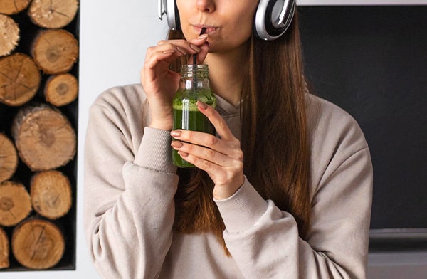 Woman Drinking Smoothie