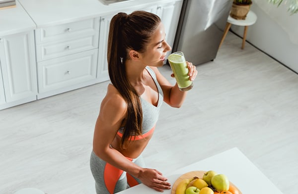 Woman Drinking Smoothie