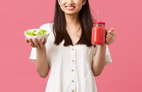 Salad and Smoothie