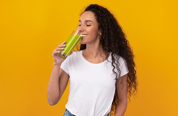 Woman Drinking Smoothie