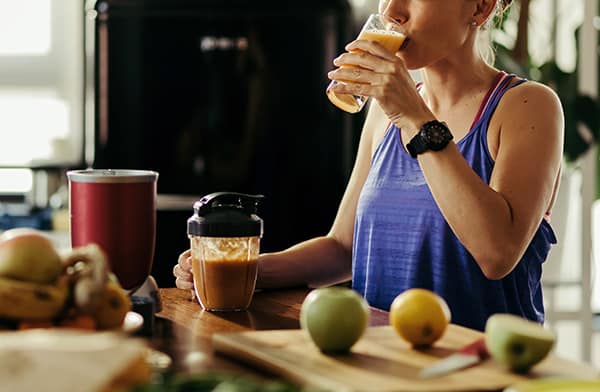 Woman Drinking a Smoothie