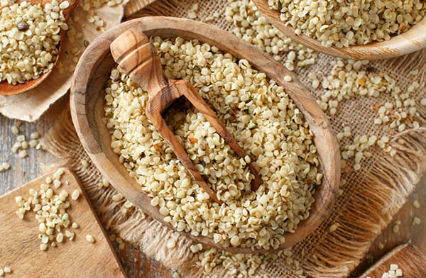 Bowls of Hemp Seeds